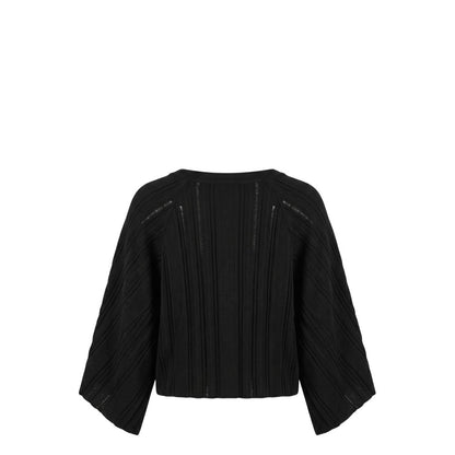 Malo Black Cotton Women Sweater