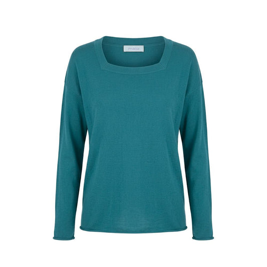 Malo Blue Cotton Women's Sweater