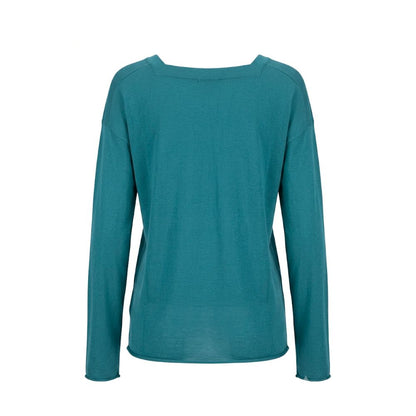 Malo Blue Cotton Women's Sweater