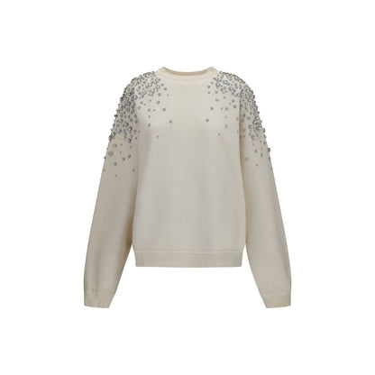 Golden Goose Women's Relaxed Fit Regular Crew Neck Cotton Sweatshirt - Beige
