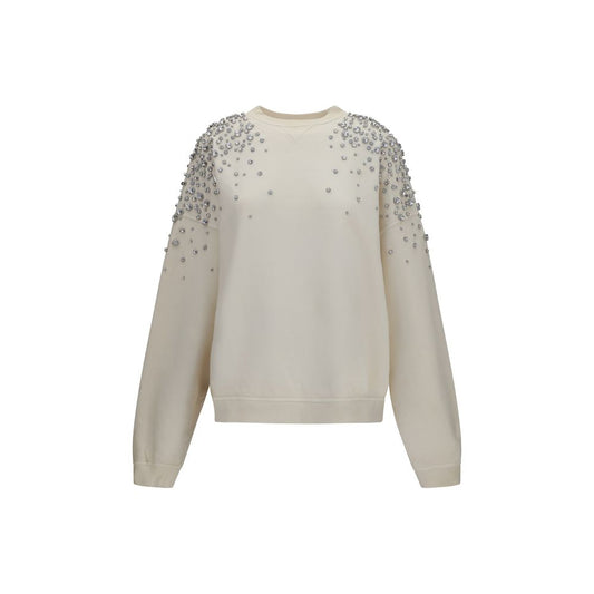 Golden Goose Women's Relaxed Fit Regular Crew Neck Cotton Sweatshirt - Beige
