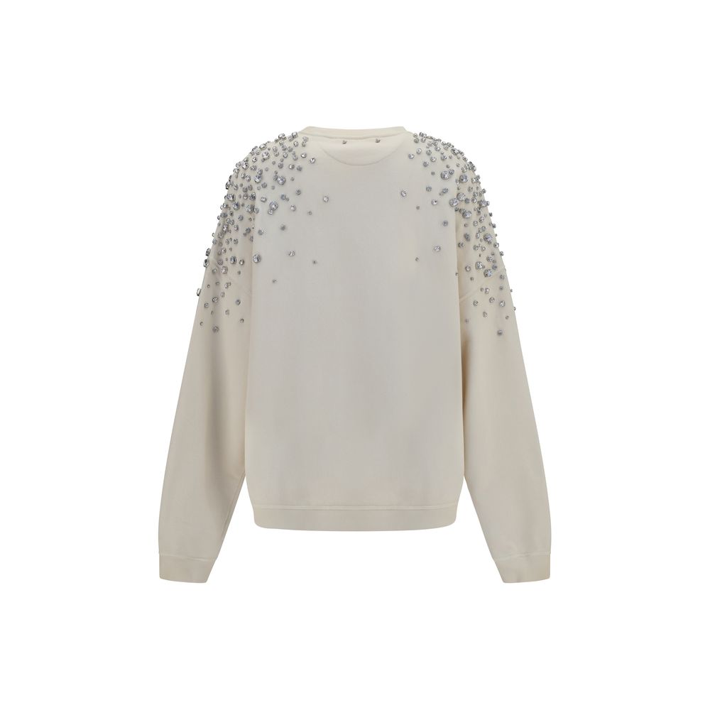 Golden Goose Women's Relaxed Fit Regular Crew Neck Cotton Sweatshirt - Beige