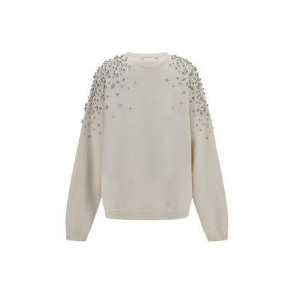 Golden Goose Women's Relaxed Fit Regular Crew Neck Cotton Sweatshirt - Beige