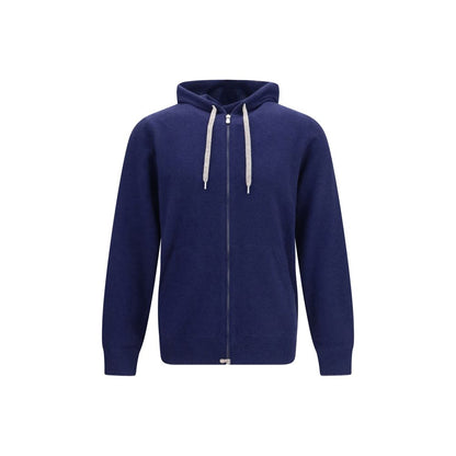 Brunello Cucinelli Blue Cashmere Sweatshirt