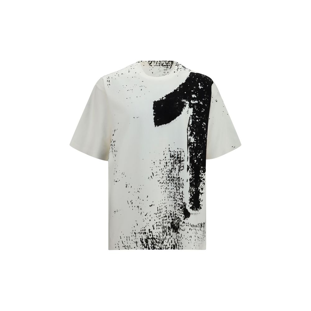 T-Shirt by Maison Margiela for men in cotton white, signature & print showcases a dramatic silhouette, elegantly detailed with a dramatic round neckline and for a truly dramatic finish.