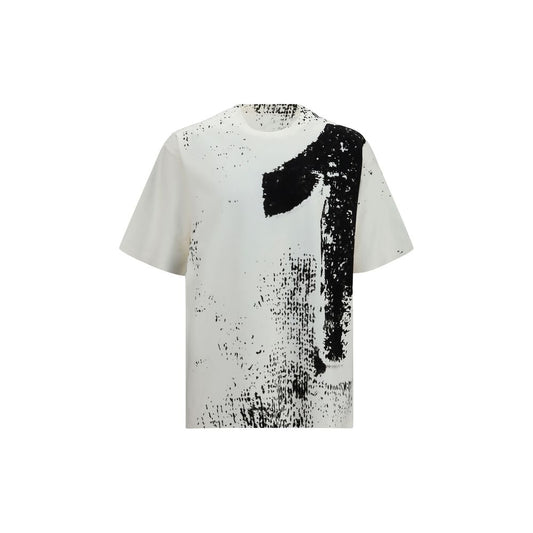 T-Shirt by Maison Margiela for men in cotton white, signature & print showcases a dramatic silhouette, elegantly detailed with a dramatic round neckline and for a truly dramatic finish.