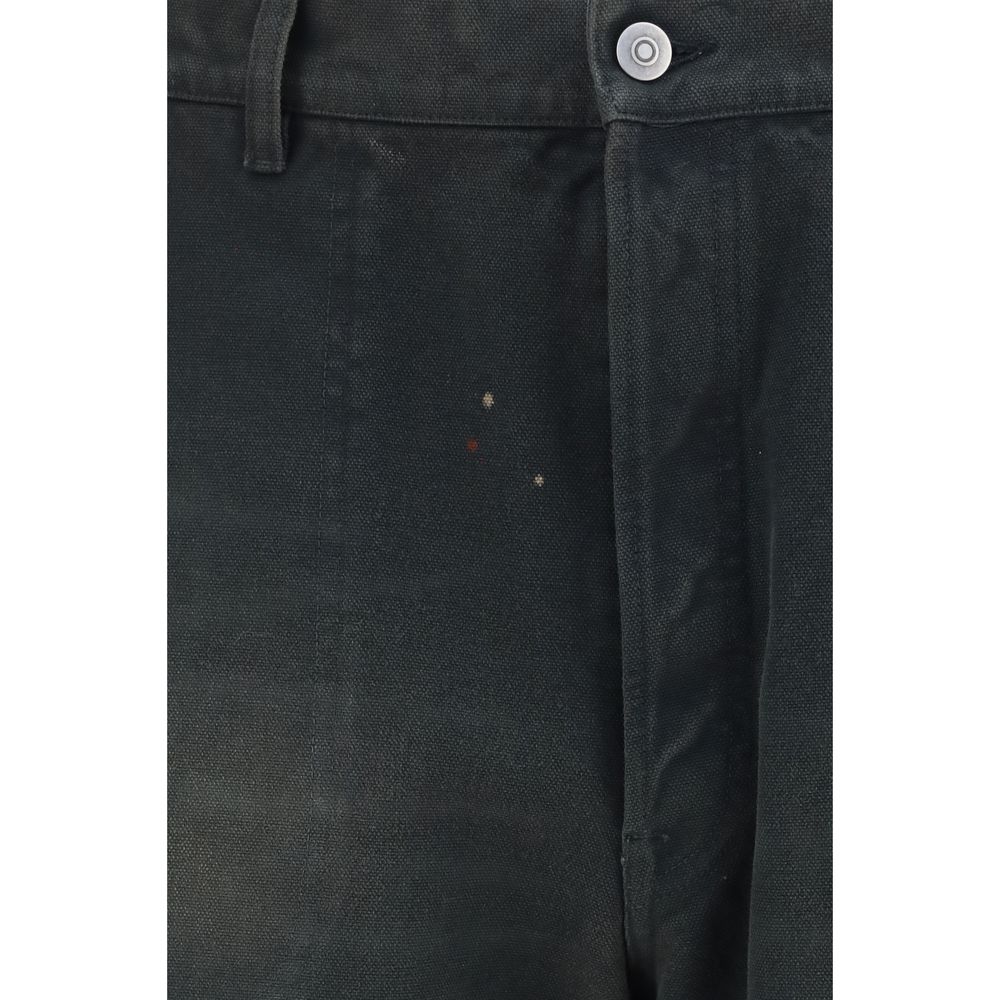 Casual Pants by Maison Margiela for men in cotton gray features a refined silhouette with a refined straight-leg, wide & oversized, defined by a and a refined long for a refined finish.