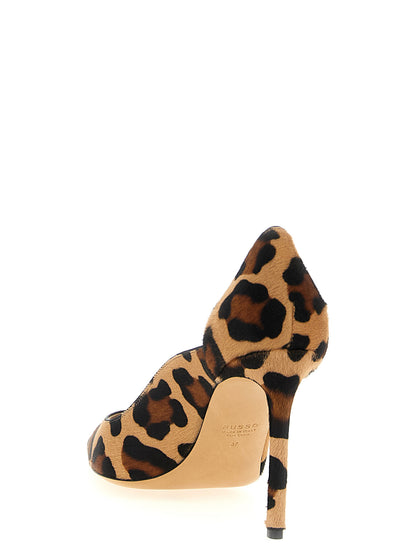 High-Heel Pumps Heels by Francesco Russo for women in goatskin leather multicolor & print features an captivating silhouette, showcasing the elegant Pony Women's Goatskin Leather High-Heel Pumps Heels design with a high-heel and a sophisticated .