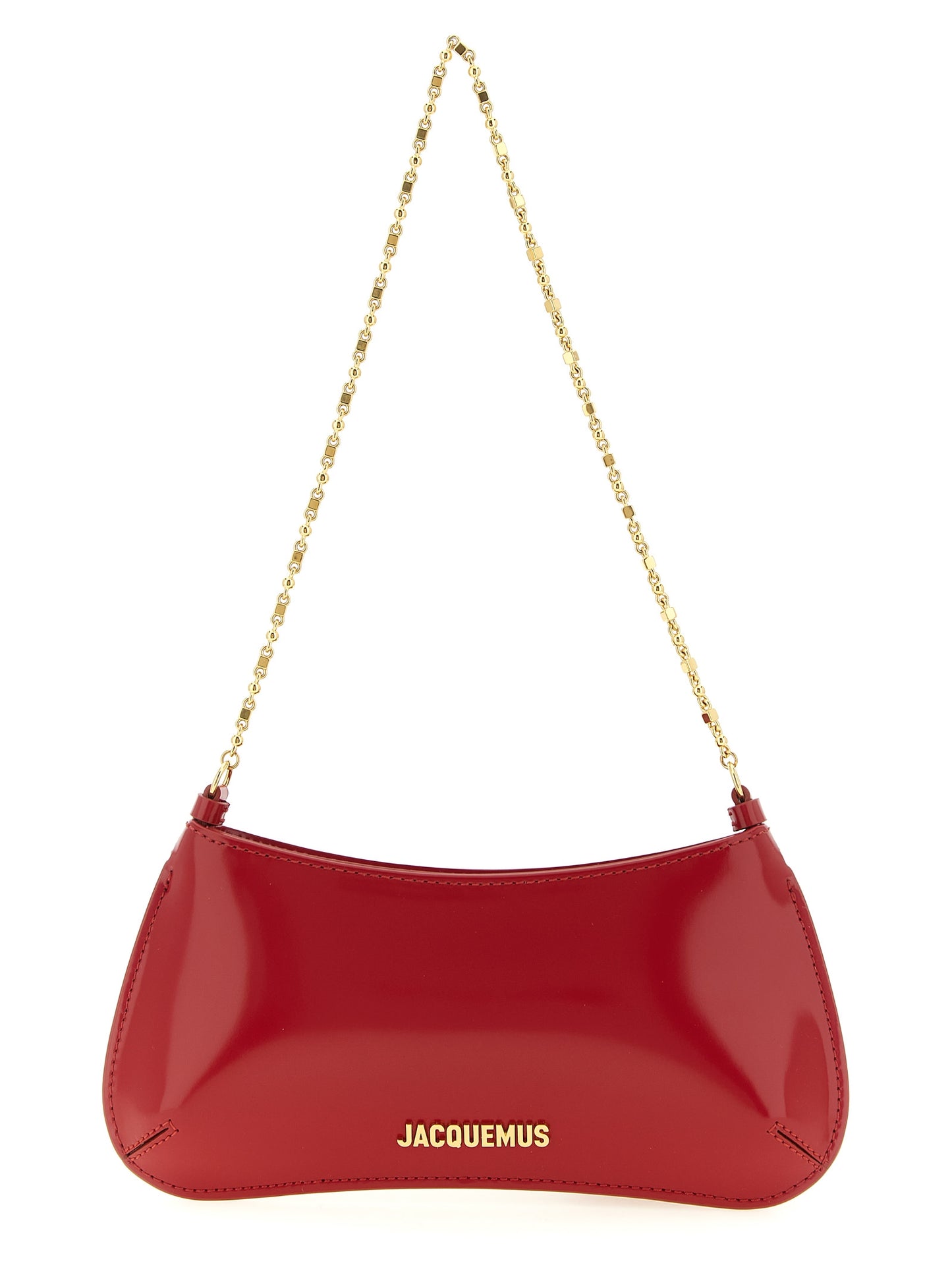 Shoulder Bag by Jacquemus for women in calfskin leather & cotton gold, multicolor, red & signature features a effortless chic silhouette with a secure zipper, ample , and versatile shoulder-strap & handle for a effortless chic finish.