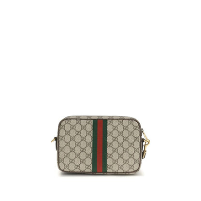 Small Shoulder Clutch Bag by Gucci for men in polyamide polyurethane leather & cotton beige, brown, dark-green, gold, multicolor, red, signature, monogram & striped features a effortless sophistication silhouette, secured by a with ample and versatile shoulder-strap, detachable-strap & handle for a effortless sophistication finish.