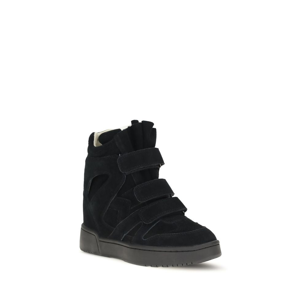 Sneakers by Isabel Marant for women in bos taurus suede calf leather black features an versatile design from the Women's Fashion Bos Taurus Suede Calf Leather Sneakers collection, highlighting a versatile fashion style for a premium, high-fashion look.