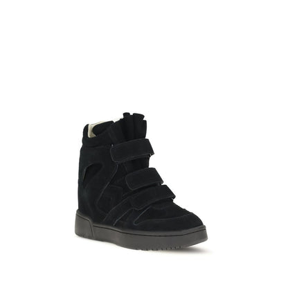Sneakers by Isabel Marant for women in bos taurus suede calf leather black features an versatile design from the Women's Fashion Bos Taurus Suede Calf Leather Sneakers collection, highlighting a versatile fashion style for a premium, high-fashion look.