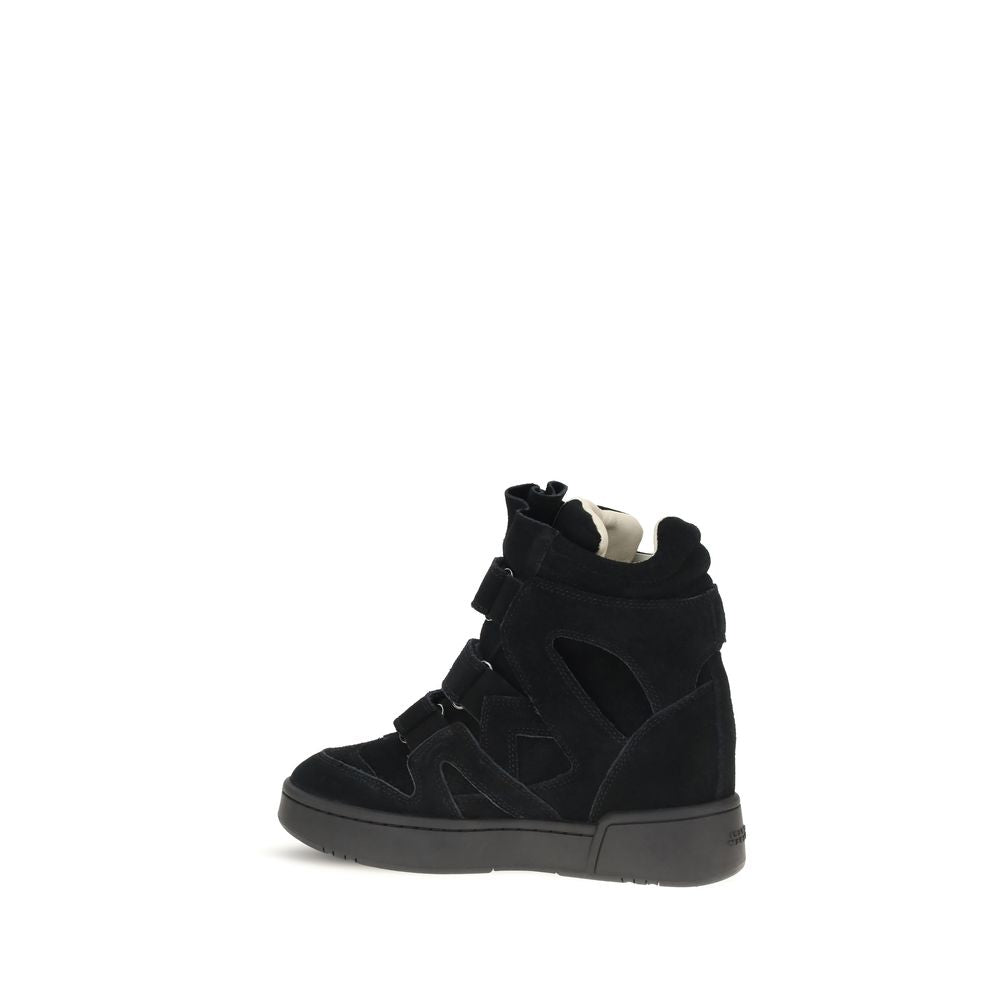 Sneakers by Isabel Marant for women in bos taurus suede calf leather black presents a on trend silhouette from the Women's Fashion Bos Taurus Suede Calf Leather Sneakers collection, showcasing a on trend fashion style for an elevated aesthetic.