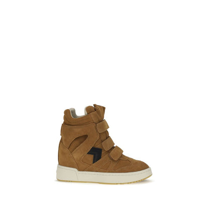 Sneakers by Isabel Marant for women in bos taurus calf suede leather blue & brown features an timeless silhouette from the Women's High Top Bos Taurus Calf Suede Leather Sneakers collection, showcasing a signature high-top style with an timeless finish.