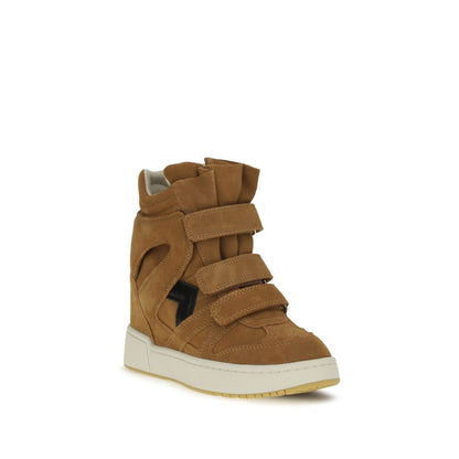 Sneakers by Isabel Marant for women in bos taurus calf suede leather blue & brown features an versatile design from the Women's High Top Bos Taurus Calf Suede Leather Sneakers collection, highlighting a versatile high-top style for a premium, high-fashion look.