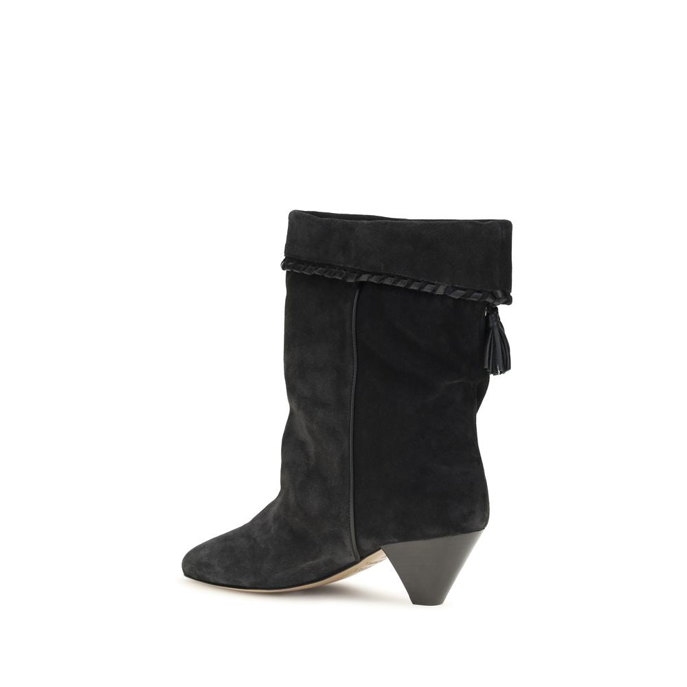 Boots by Isabel Marant for women in bos taurus suede calfskin leather black features an enchanting design from the Women's Bos Taurus Suede Calfskin Leather Boots collection, highlighting a enchanting and pointed toe style for a refined look.