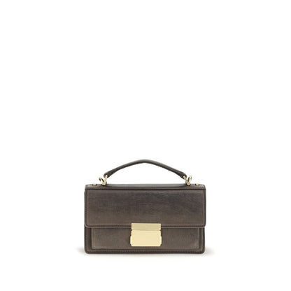 Flap Handbag by Golden Goose for women in bos taurus calf leather brown & gold features a exquisite silhouette, showcasing a secure flap and exquisite with versatile shoulder-strap & handle for a exquisite finish.