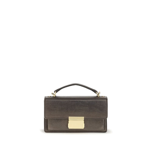 Flap Handbag by Golden Goose for women in bos taurus calf leather brown & gold features a exquisite silhouette, showcasing a secure flap and exquisite with versatile shoulder-strap & handle for a exquisite finish.