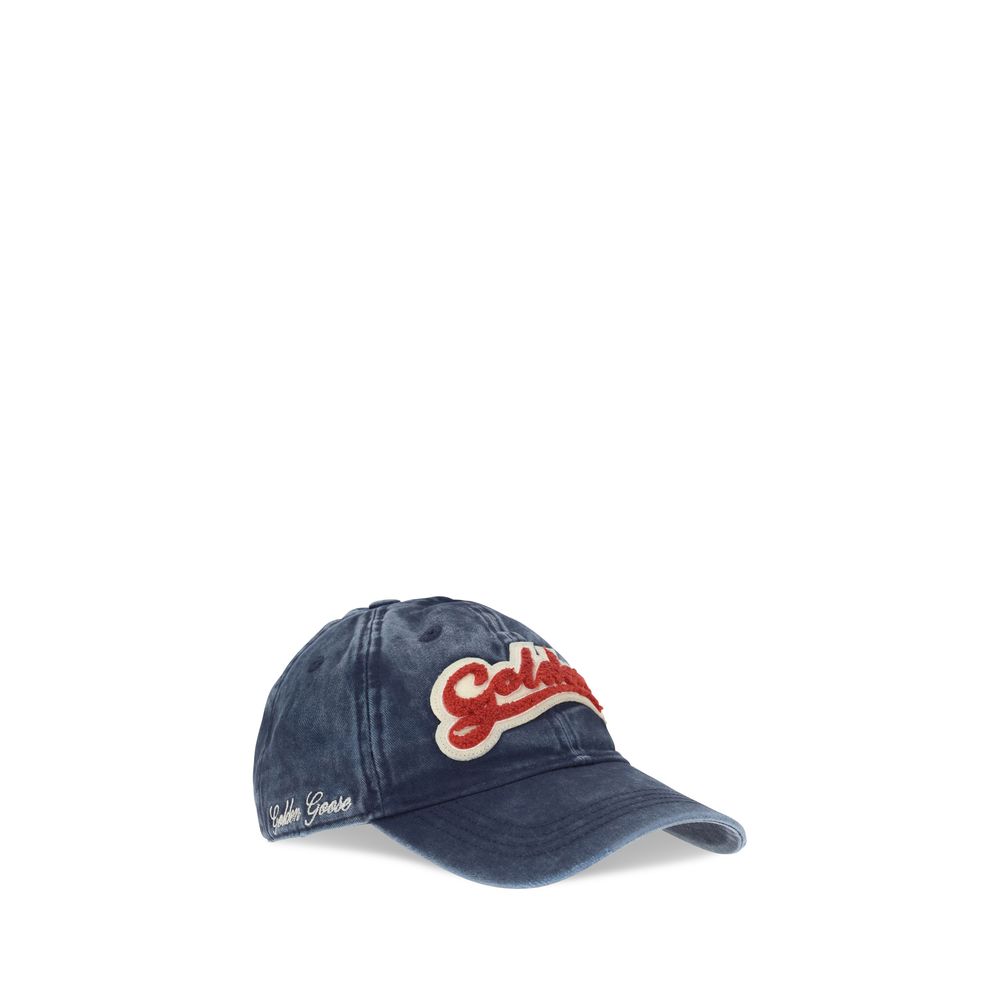Baseball Cap by Golden Goose for women in cotton blue & signature features an artisanal silhouette, showcasing the artisanal Cotton Baseball Cap design with a refined, artisanal finish.