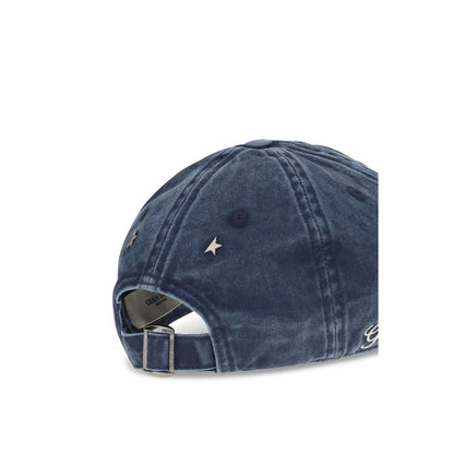 Baseball Cap by Golden Goose for women in cotton blue & signature features a distinguished silhouette, artfully capturing the essence of the distinguished Cotton Baseball Cap design with a sophisticated style.