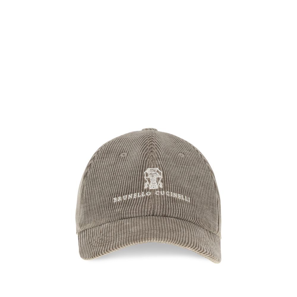 Baseball Cap by Brunello Cucinelli for men in capra leather & cotton beige & monogram presents a statuesque silhouette, artfully capturing the essence of the statuesque Capra Leather & Cotton Baseball Cap design for a sophisticated look.