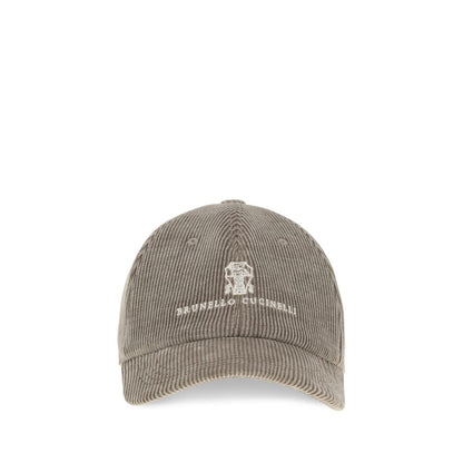 Baseball Cap by Brunello Cucinelli for men in capra leather & cotton beige & monogram presents a statuesque silhouette, artfully capturing the essence of the statuesque Capra Leather & Cotton Baseball Cap design for a sophisticated look.