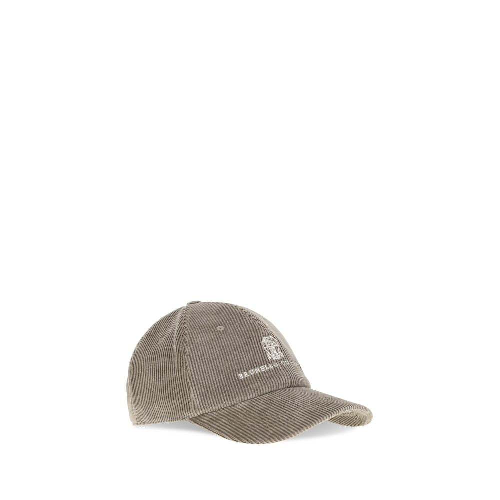Baseball Cap by Brunello Cucinelli for men in capra leather & cotton beige & monogram presents a distinguished silhouette from the Capra Leather & Cotton Baseball Cap collection, showcasing a distinguished finish with refined distinguished details.