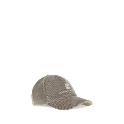 Baseball Cap by Brunello Cucinelli for men in capra leather & cotton beige & monogram presents a distinguished silhouette from the Capra Leather & Cotton Baseball Cap collection, showcasing a distinguished finish with refined distinguished details.