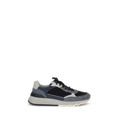 Athletic Sneakers by Brunello Cucinelli for men in tu & bos taurus calf leather blue features an exquisite silhouette, showcasing the premium athletic style of the Men's Athletic TU & Bos Taurus Calf Leather Sneakers with an exquisite finish.