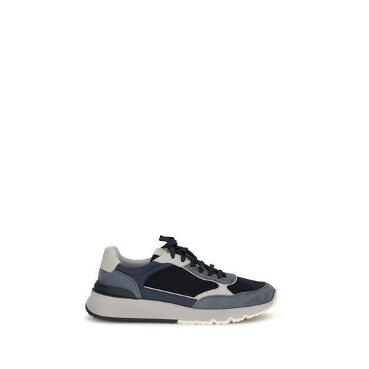 Athletic Sneakers by Brunello Cucinelli for men in tu & bos taurus calf leather blue features an exquisite silhouette, showcasing the premium athletic style of the Men's Athletic TU & Bos Taurus Calf Leather Sneakers with an exquisite finish.