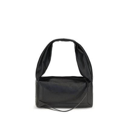 Small East West Shoulder Bag by Maison Margiela for women in leather black, white & signature presents a versatile silhouette, showcasing a secure zipper and versatile with versatile shoulder-strap for a sophisticated look.