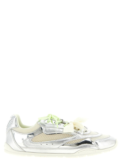 Athletic Sneakers PINKO women polyester polyurethane leather & mesh silver featuring a avant-garde Women's Athletic Polyester Polyurethane Leather & Mesh Sneakers design with a avant-garde athletic style for a refined finish.