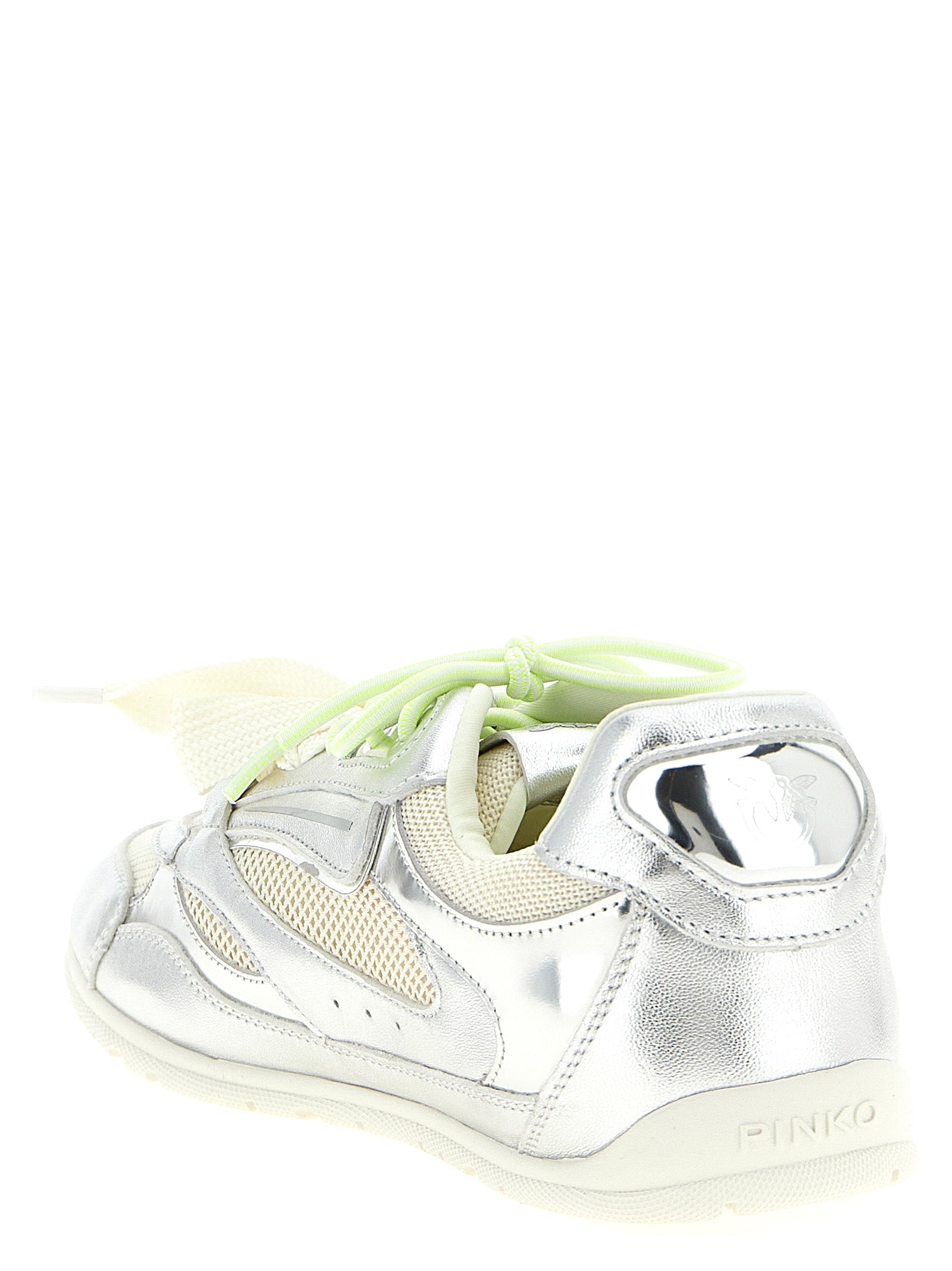 Athletic Sneakers PINKO women polyester polyurethane leather & mesh silver featuring a avant-garde Women's Athletic Polyester Polyurethane Leather & Mesh Sneakers design with a avant-garde athletic style for a refined finish.