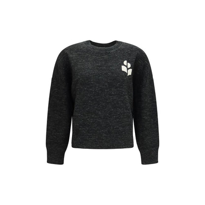 Sweatshirt by Isabel Marant Étoile for women in merino wool polyamide viscose & cotton black, silver & toile features an exquisite silhouette, showcasing long-sleeve and crew neckline details for a exquisite look.