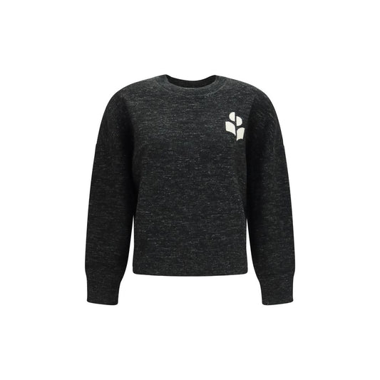 Sweatshirt by Isabel Marant Étoile for women in merino wool polyamide viscose & cotton black, silver & toile features an exquisite silhouette, showcasing long-sleeve and crew neckline details for a exquisite look.
