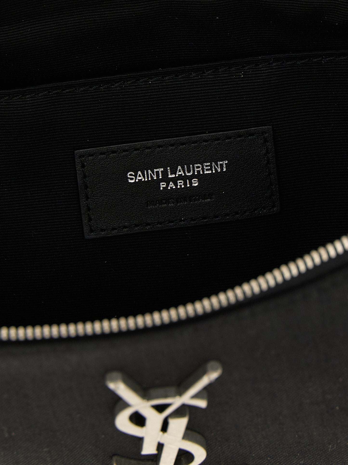 Fanny Pack Messenger Bag by Saint Laurent for men in lamb leather & polyester black, silver & monogram features an fashionable Cassandre Lamb leather & Polyester Fanny Pack Messenger Bag design with a fashionable buckle, ample cardholder, and versatile crossbody-strap, shoulder-strap, adjustable-strap & belt-strap for a sophisticated finish.