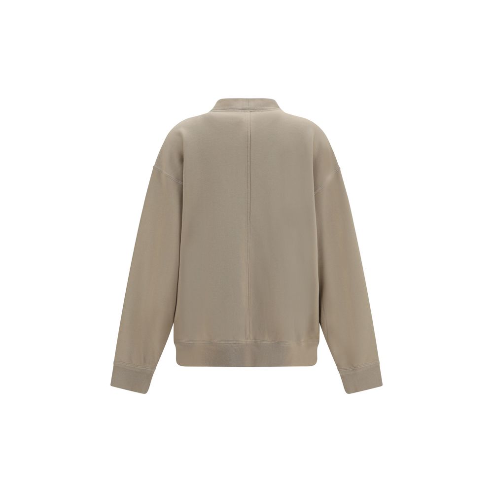 Cardigan by Isabel Marant Étoile for women in cotton polyester beige & toile features an impeccable silhouette, showcasing a sophisticated v-neck neckline and detail for a truly impeccable finish.