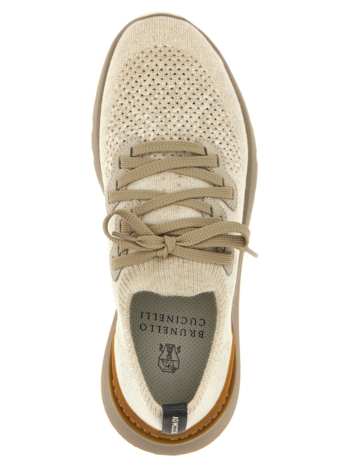 Sneakers by Brunello Cucinelli for men in stretch polyamide cotton beige features an fashionable silhouette, showcasing the premium Men's Low Top Slip On Stretch Polyamide Cotton Sneakers in a fashionable low-top slip-on style that offers a fashionable finish for refined style.