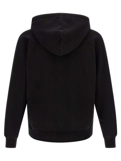 Sweatshirt Hoodie by Tom Ford for men in cotton black features a edgy silhouette, detailed with a edgy hooded neckline and for a refined finish.