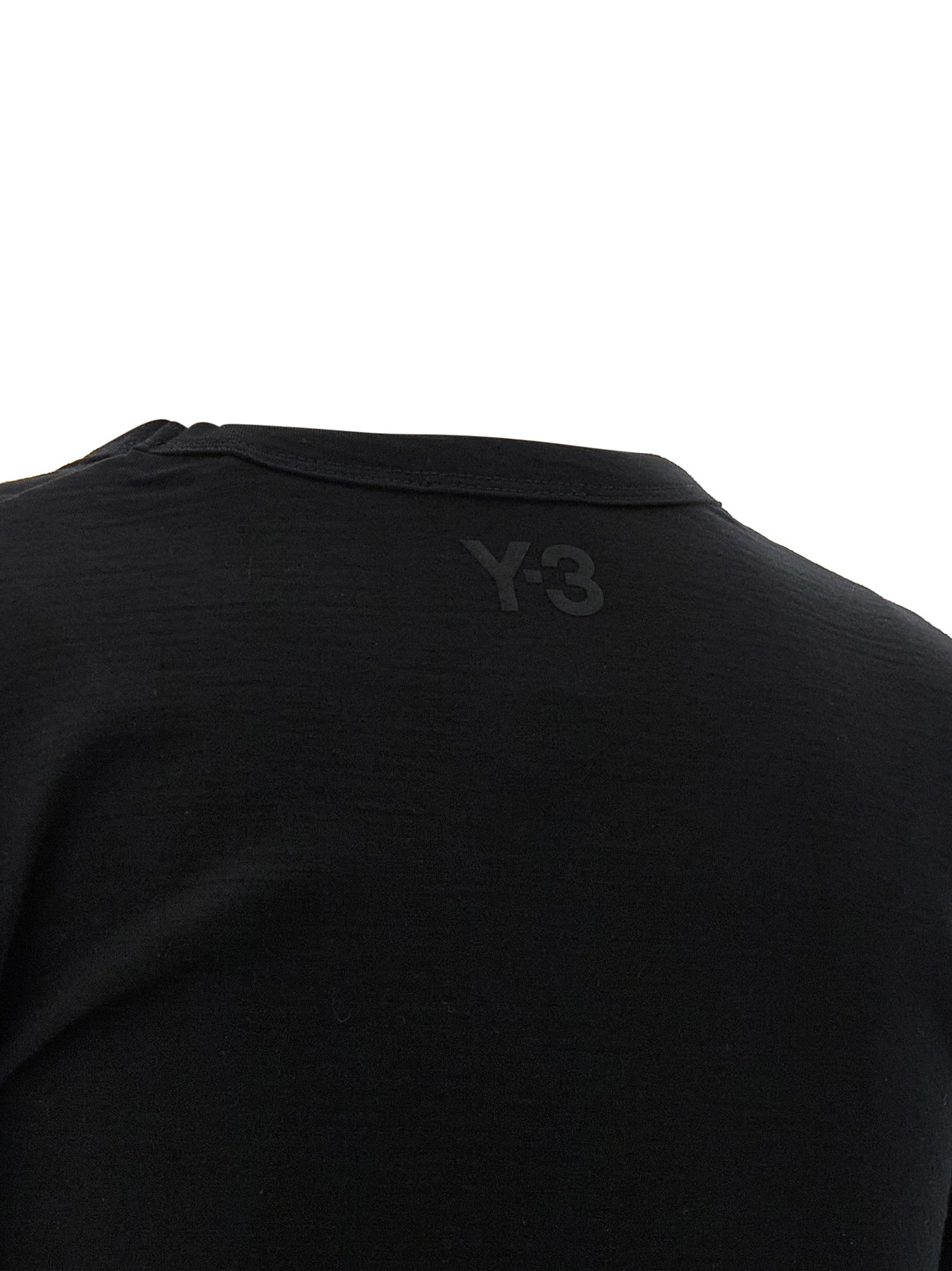 Activewear T-Shirt by Y-3 for women in merino wool gradient, black & striped features an contemporary design with , a length, and a contemporary .