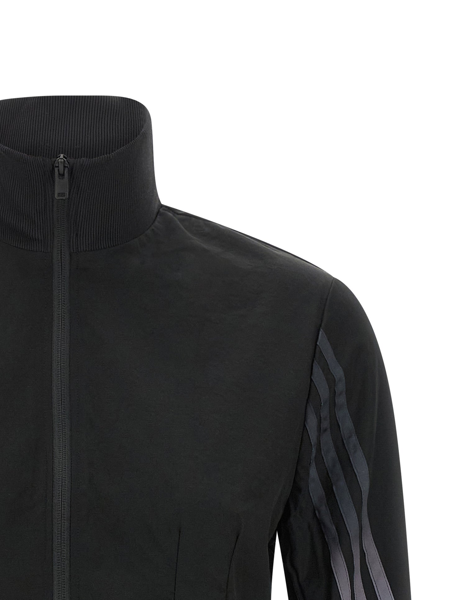 Activewear Sweatshirt by Y-3 for women in polyamide twill gradient, black & striped features an streamlined silhouette, showcasing the streamlined high-neck neckline and with functional for a premium, athletic look.