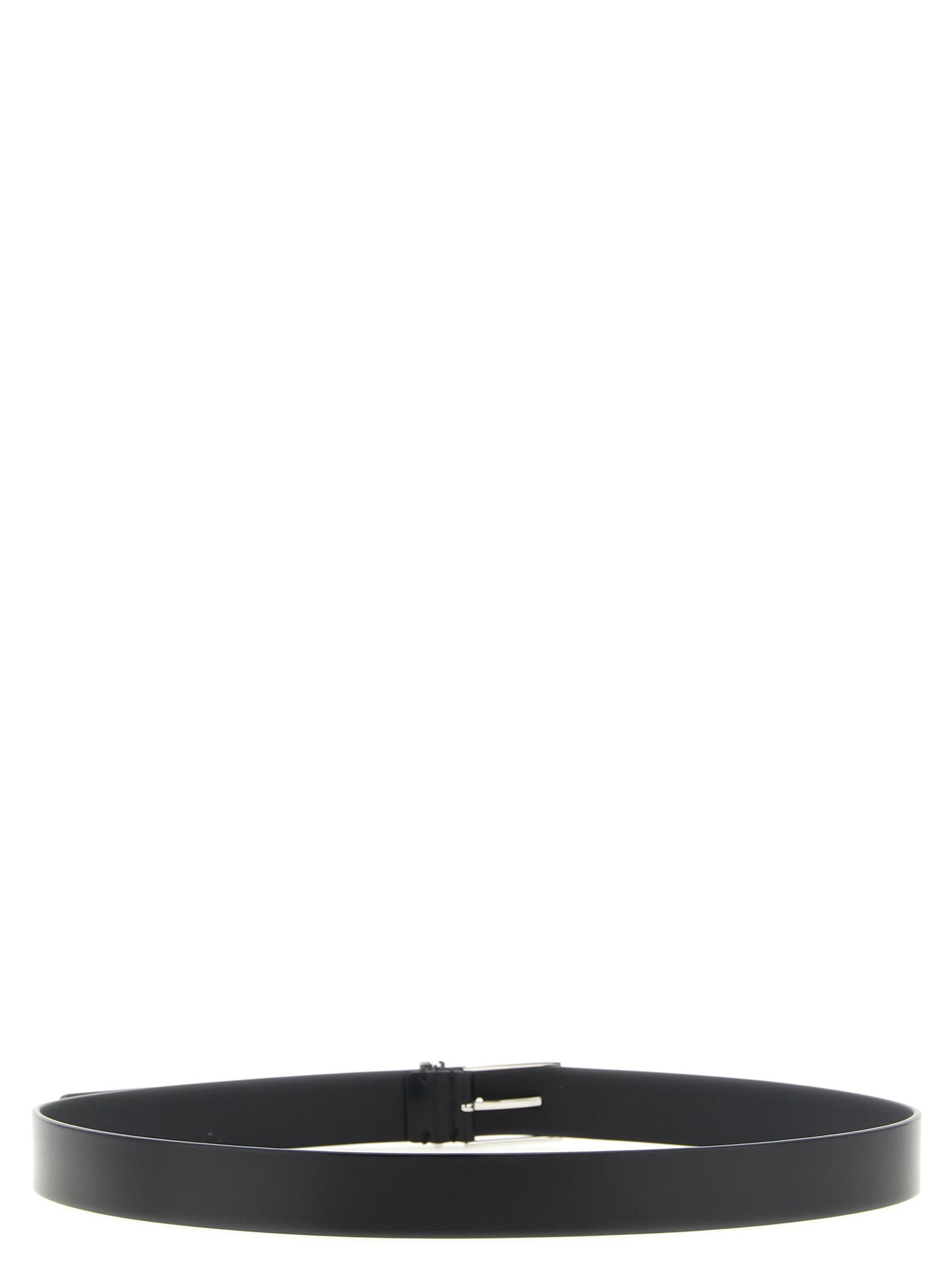 Belt by Tom Ford for men in calfskin leather & palladium black & palladium features an artisanal finish, elegantly showcasing the signature style and artisanal craftsmanship of the Calfskin Leather & Palladium Belt design.