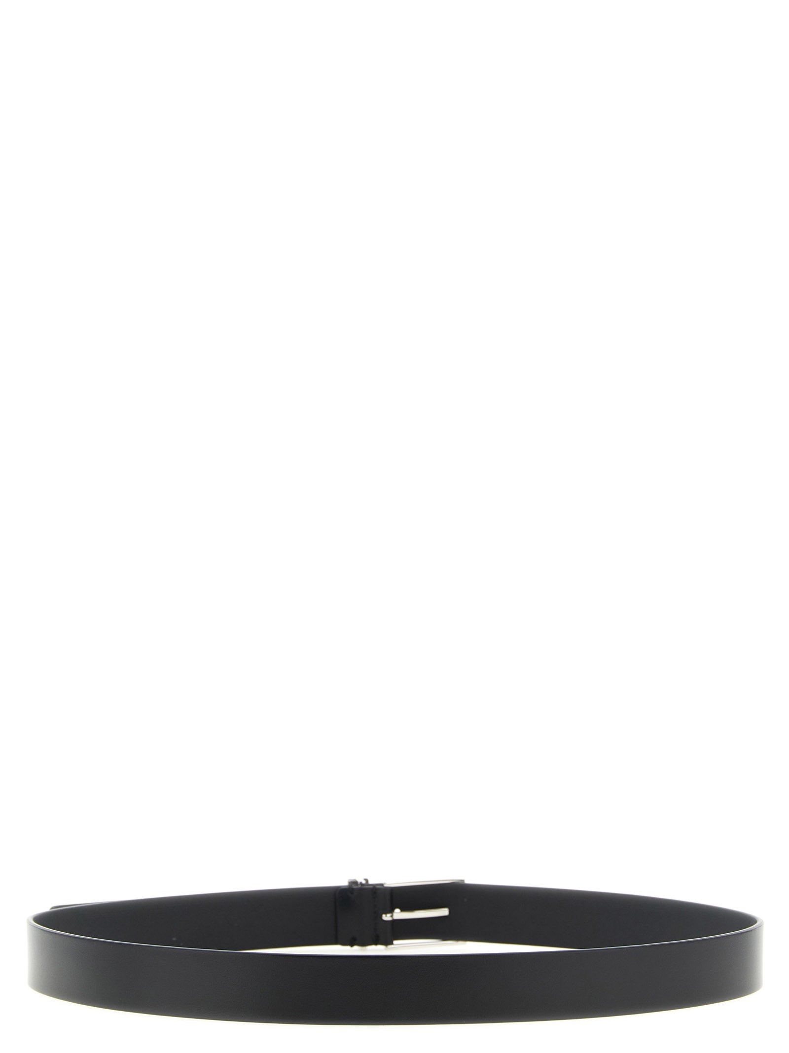 Belt by Tom Ford for men in calfskin leather & palladium black & palladium features an artisanal finish, elegantly showcasing the signature style and artisanal craftsmanship of the Calfskin Leather & Palladium Belt design.