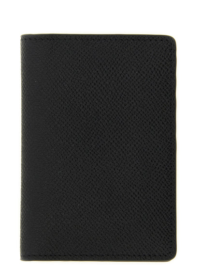 Maison Margiela Four Stitches Calfskin Leather Cardholder Card Case - Black Signature