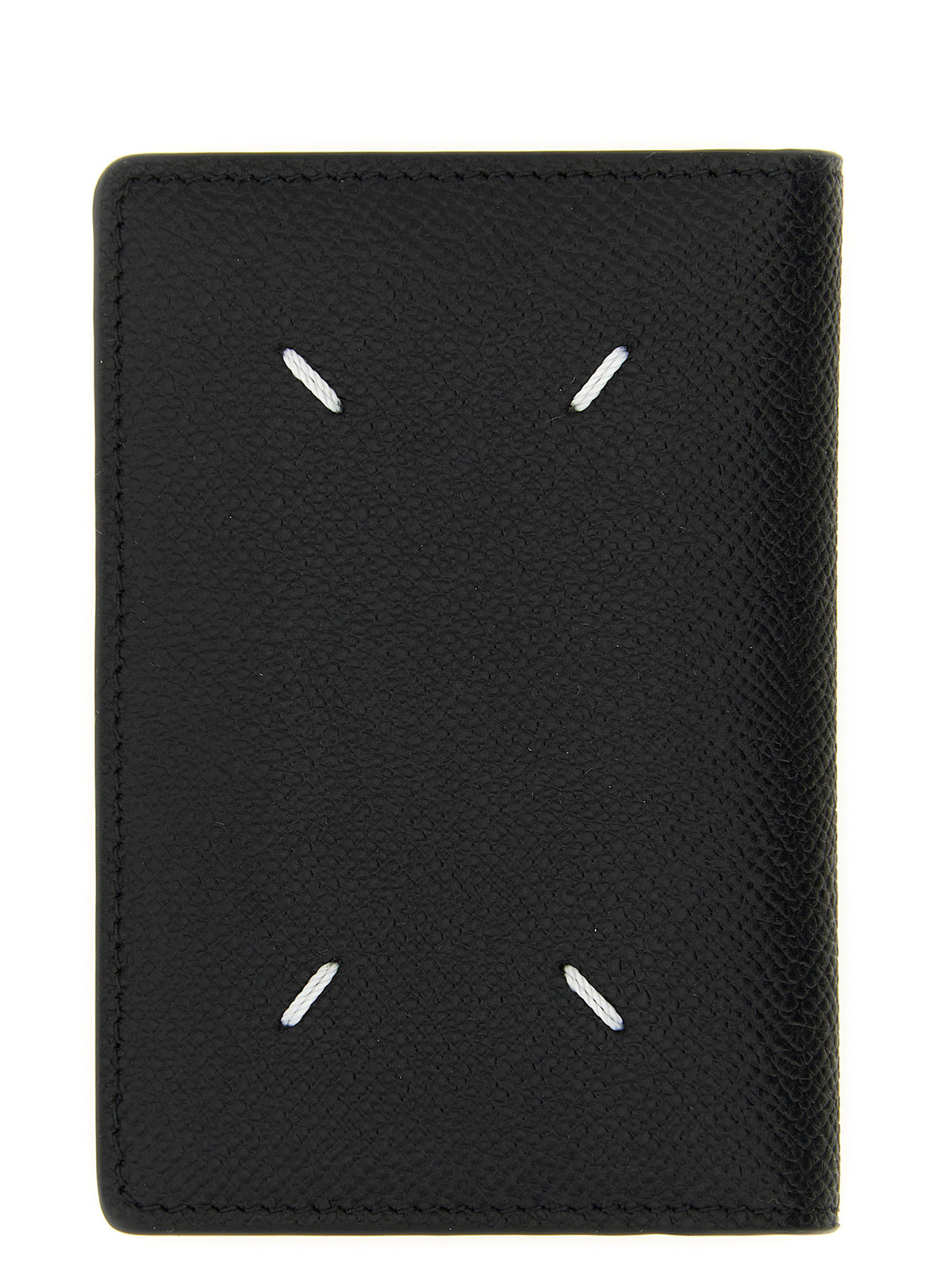 Maison Margiela Four Stitches Calfskin Leather Cardholder Card Case - Black Signature