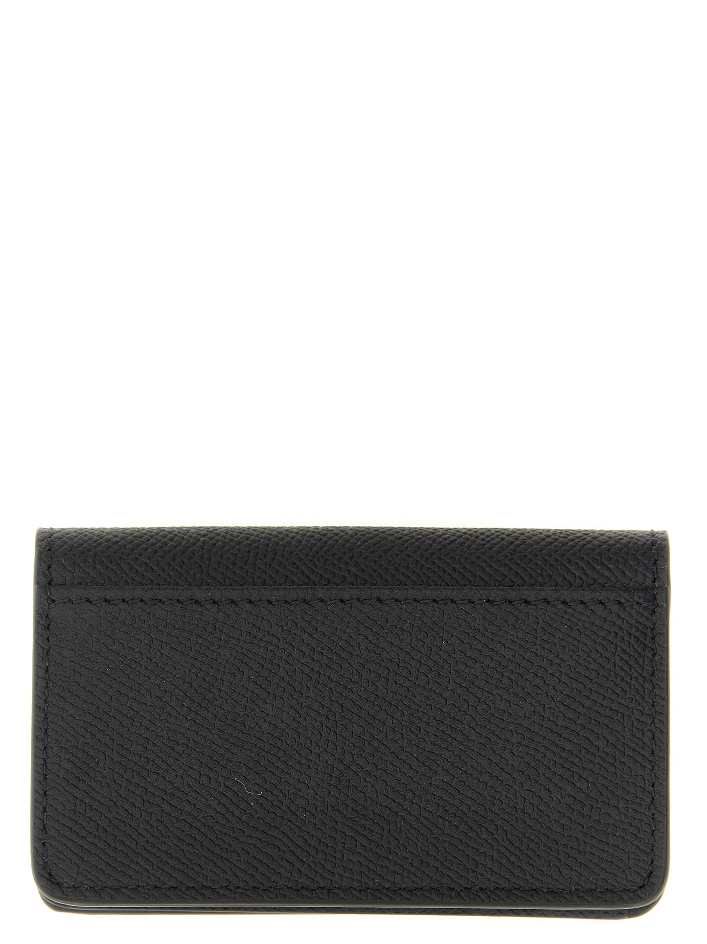 Cardholder Card Case by Maison Margiela for women in calfskin leather black, silver & signature features an dynamic silhouette from the Four Stitches Calfskin Leather Cardholder Card Case collection, highlighting dynamic card-organization for a premium and sophisticated look.