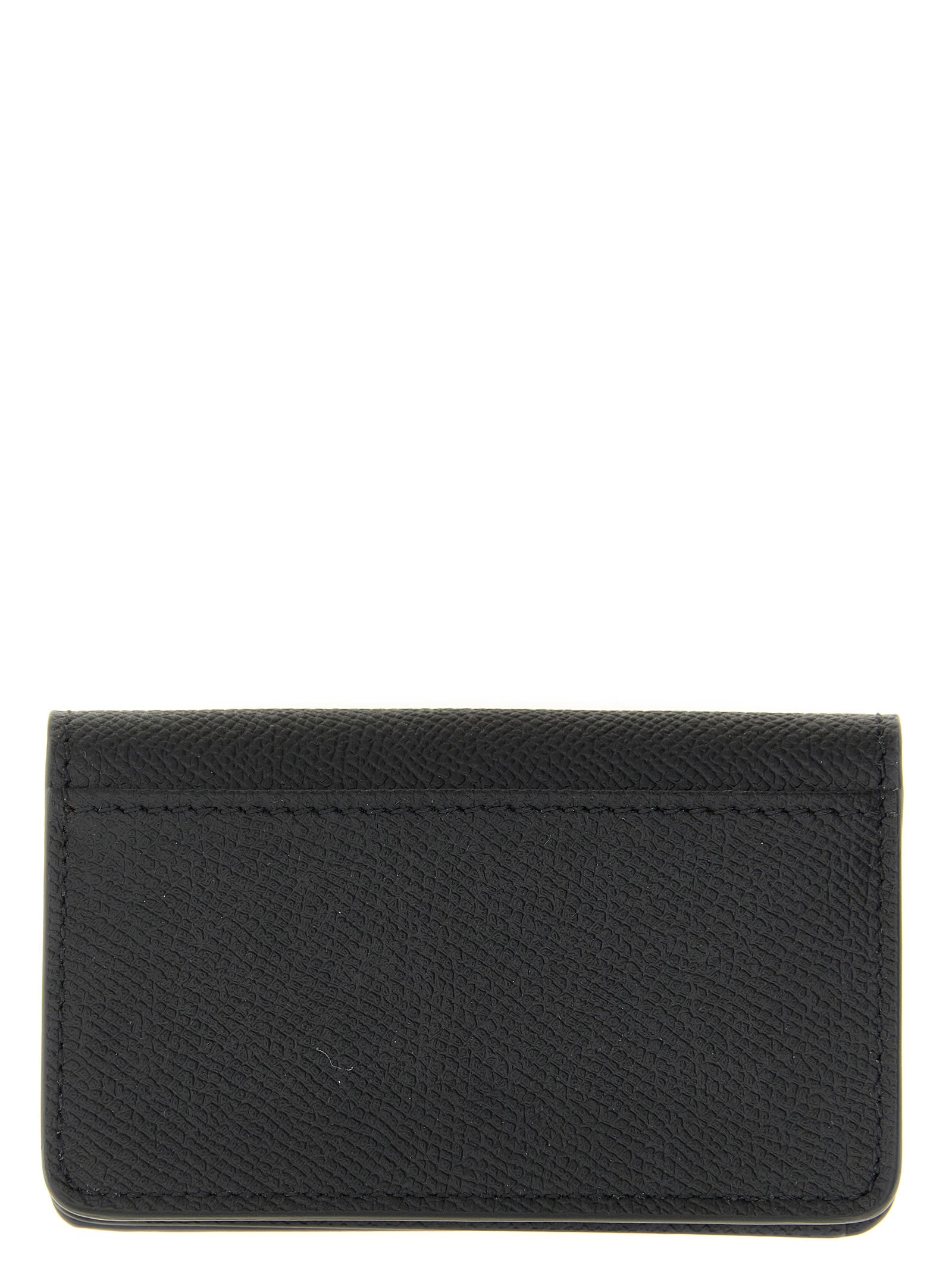 Cardholder Card Case by Maison Margiela for women in calfskin leather black, silver & signature features an dynamic silhouette from the Four Stitches Calfskin Leather Cardholder Card Case collection, highlighting dynamic card-organization for a premium and sophisticated look.