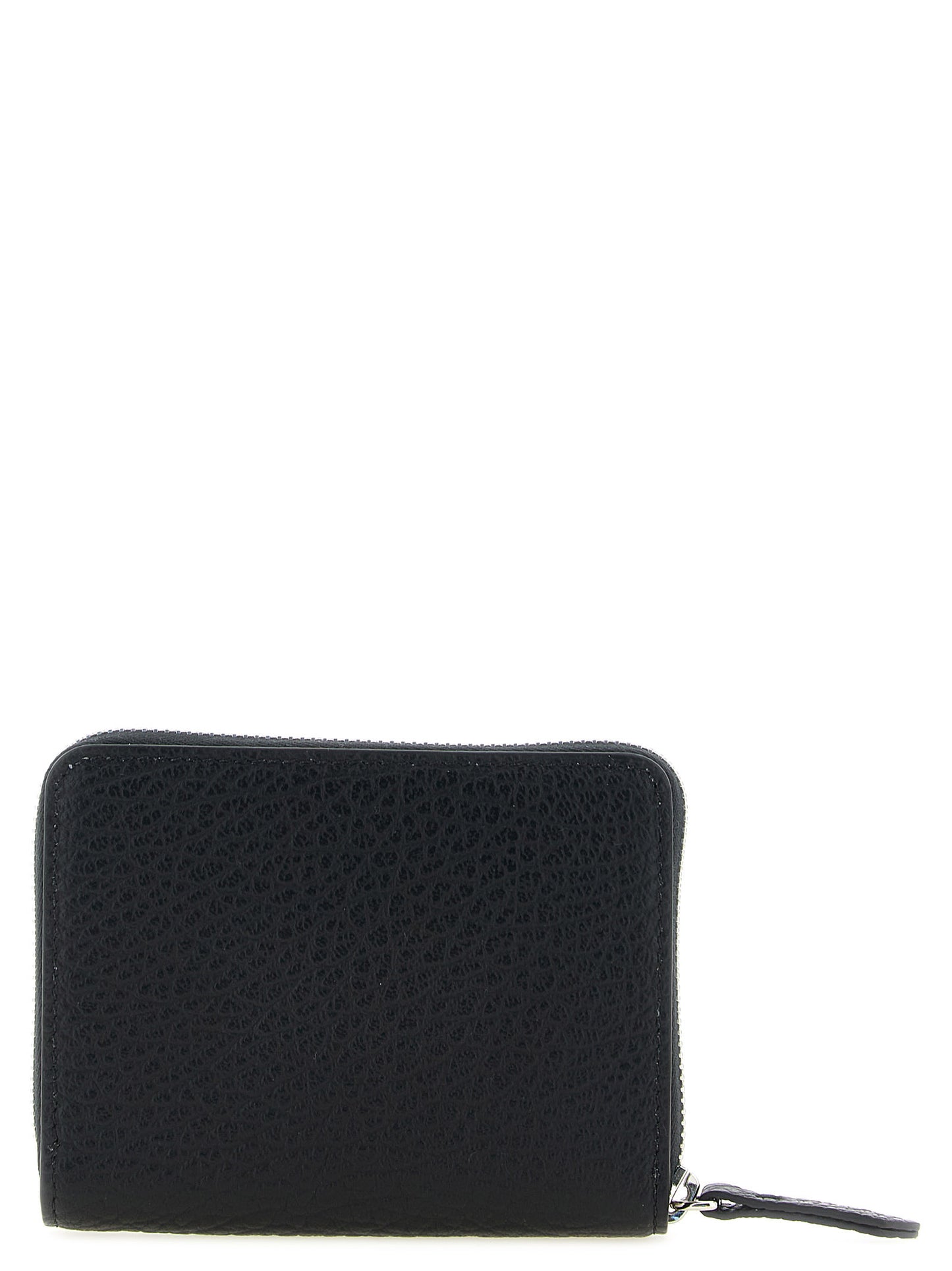 Cardholder Wallet by Maison Margiela for men in calfskin leather black & signature showcases a refined silhouette, artfully detailed with the signature style of the Four Stitches Calfskin Leather Cardholder Wallet and functional card-organization zip-around coin-purse.