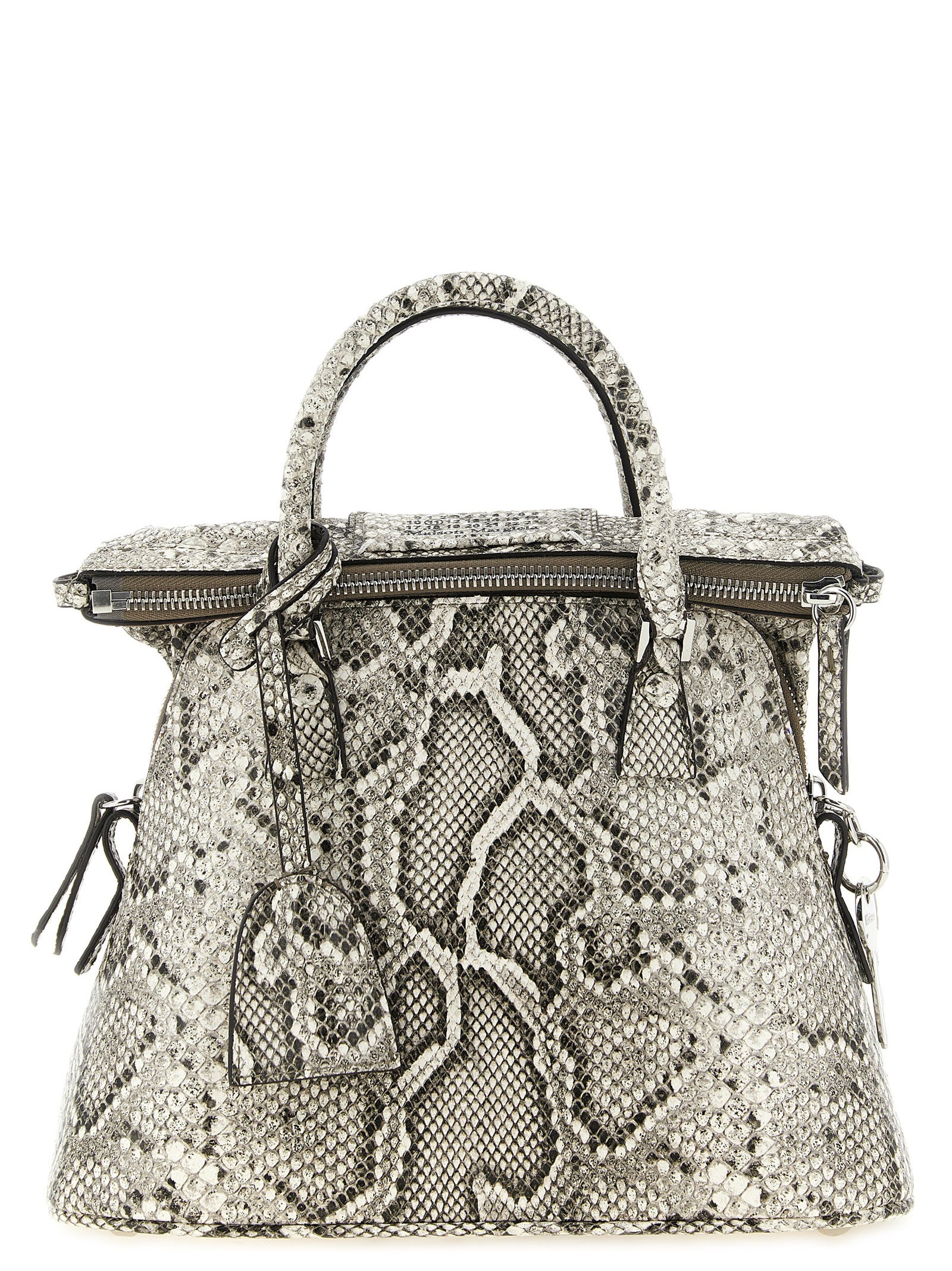 Mini Shoulder Bag by Maison Margiela for women in pvc & leather gray, silver, signature-print & print features a effortless chic silhouette with a secure , ample , and versatile shoulder-strap for a effortless chic finish.