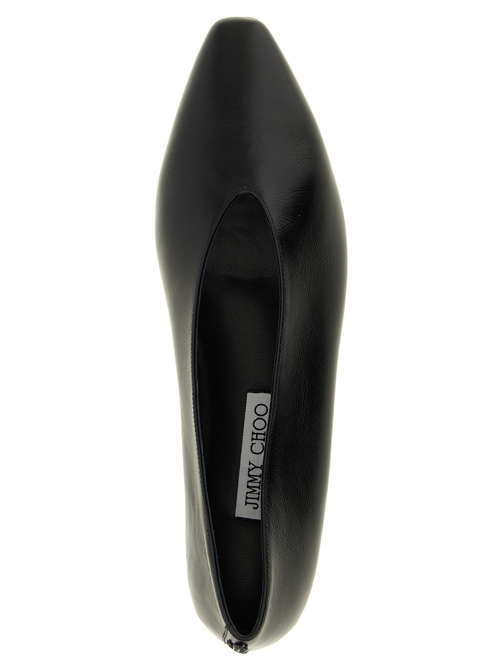 Ballet Flat Shoes by Jimmy Choo for women in plastic leather black & monogram showcases a enchanting silhouette as part of the Women's Plastic Leather Ballet Flat Shoes collection, defined by a enchanting and for a enchanting look.